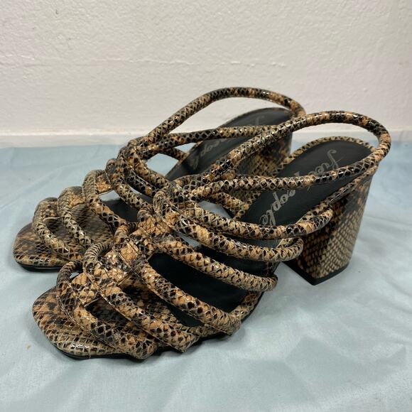 Free people colette cinched Shoes Block heel Womens Size 8 - Picture 1 of 9